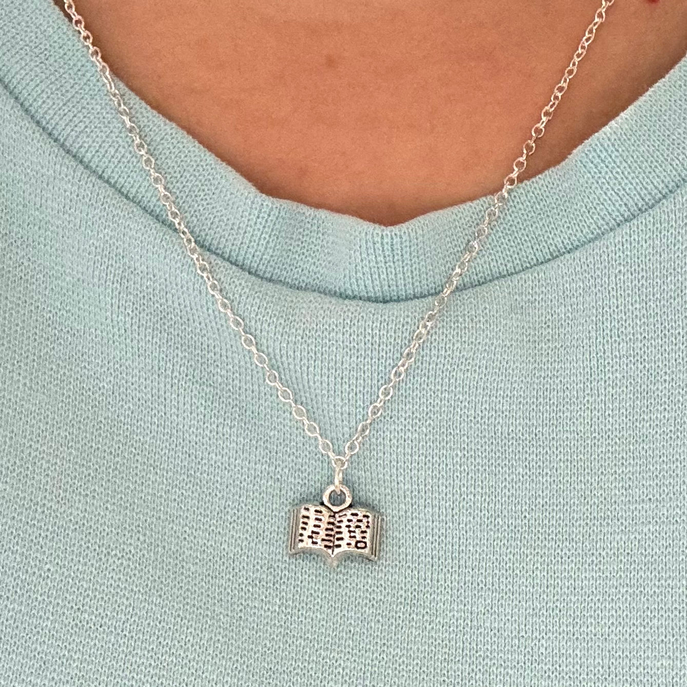 Open Book Necklace